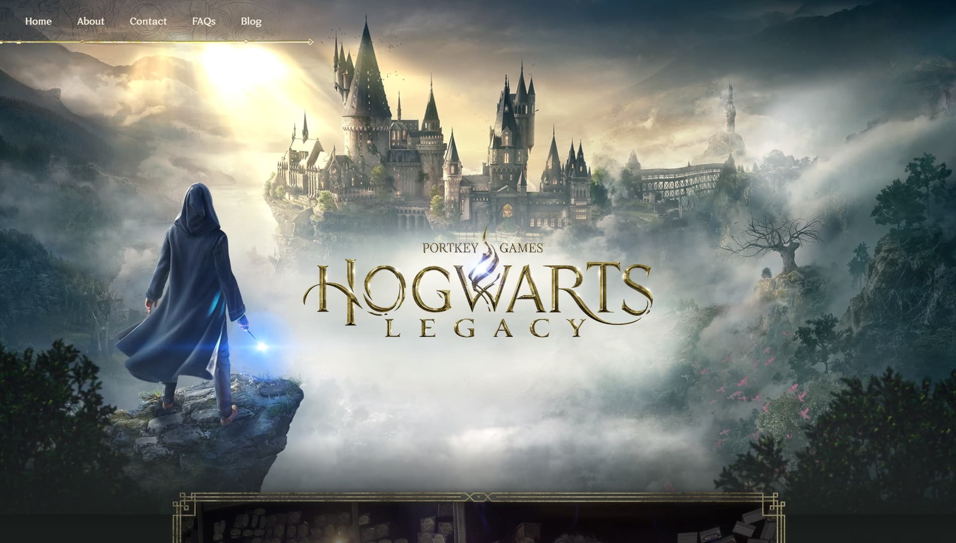 Website clon de Hogwarts Legacy